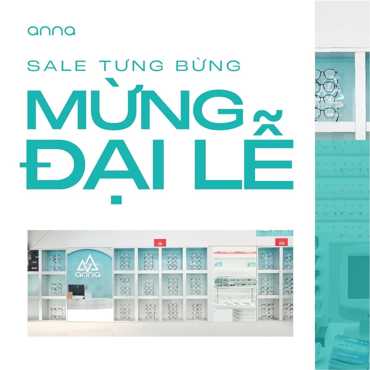 ĐẠI LỄ TỚI – BÃO DEAL ĐỔ BỘ ANNA EYEGLASSES!