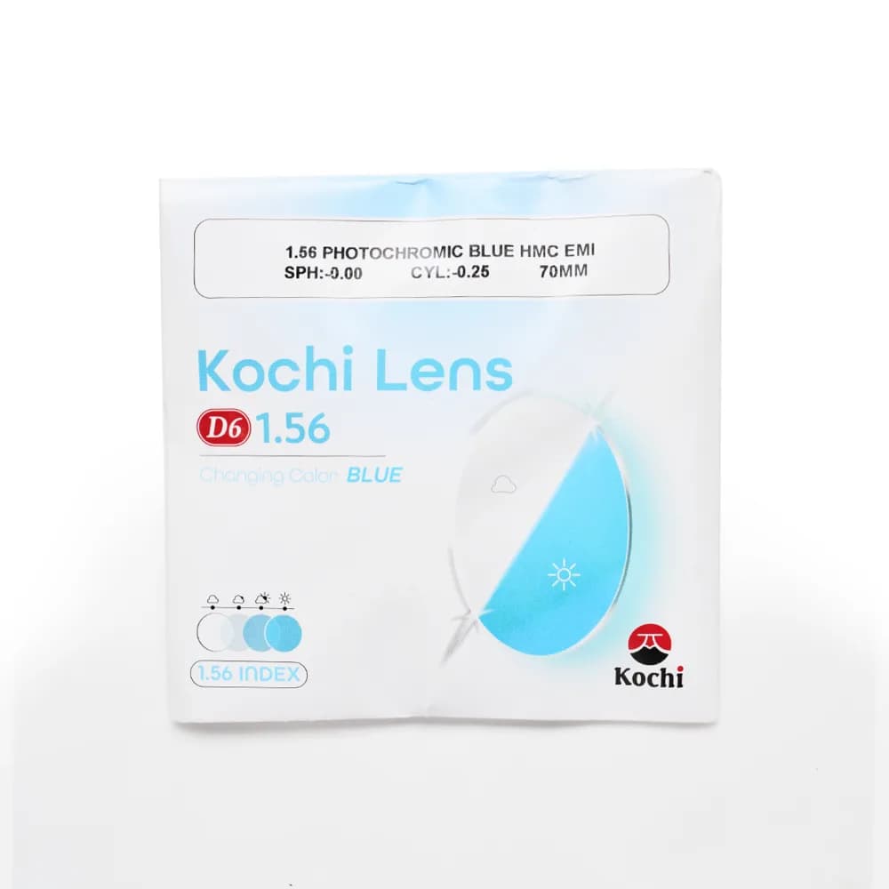 Tròng Kính Kochi D6 Blue Chiết Suất 1.56